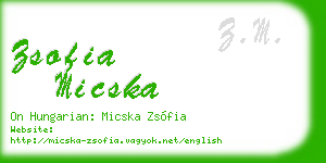 zsofia micska business card